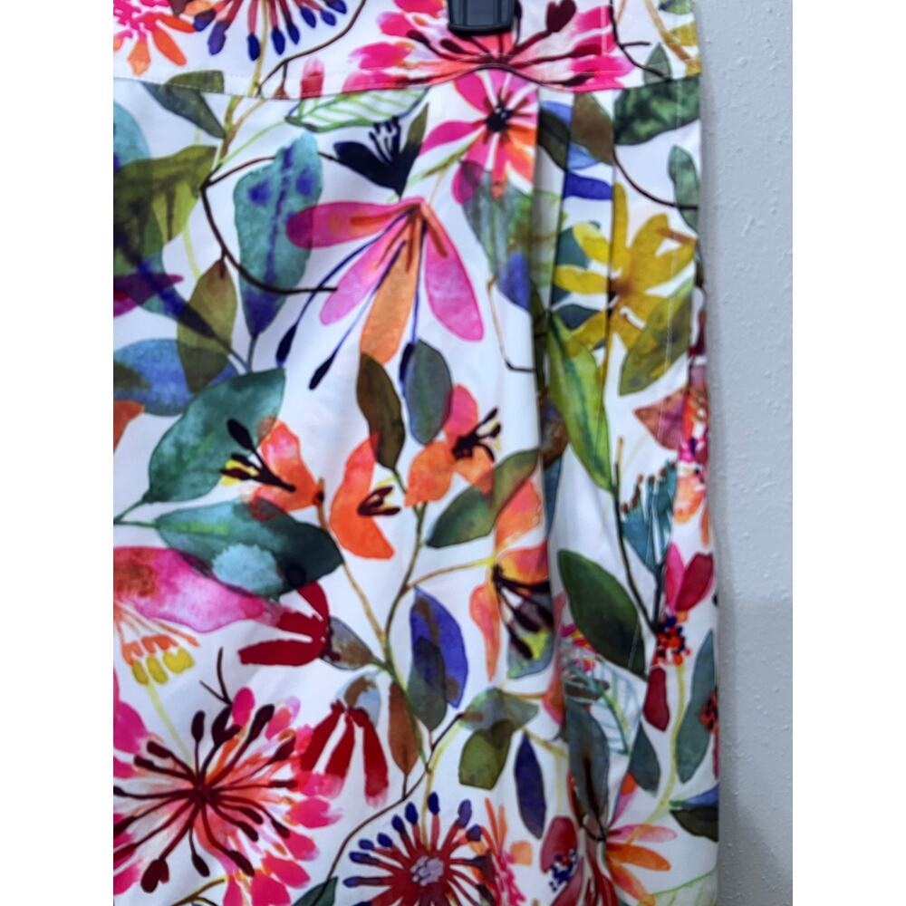 RIPSKIRT Wildflower Watercolor Colorful Floral Wrap Skirt Sz L Vacation Coquette - Picture 2 of 7
